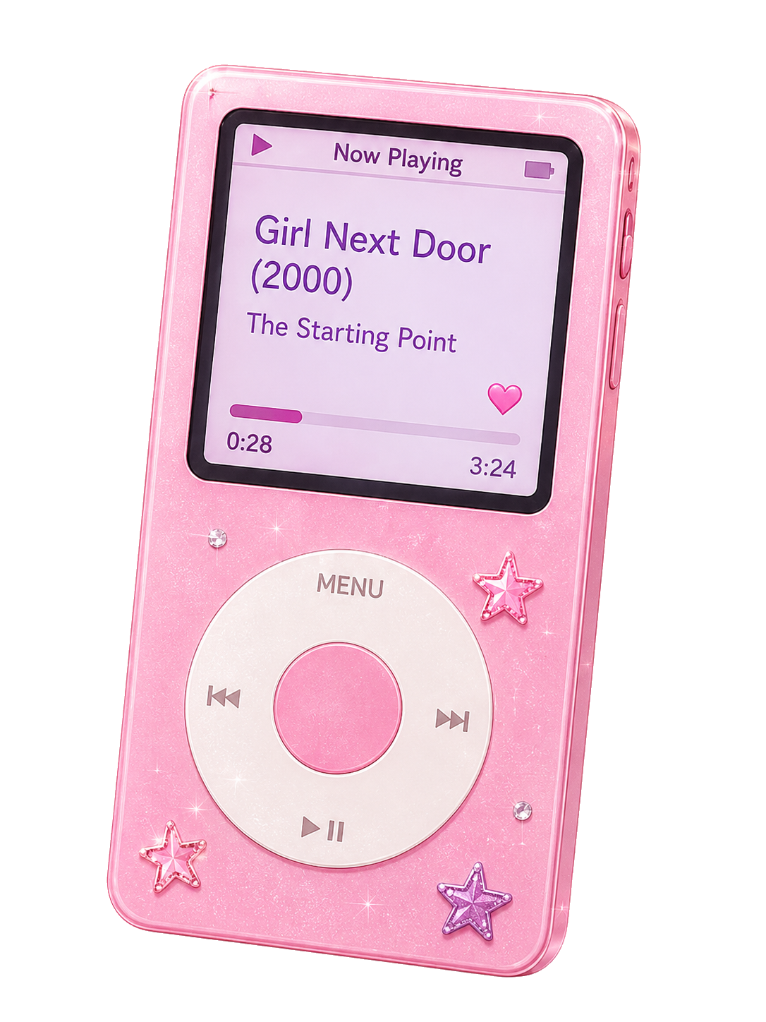 Pink iPod player